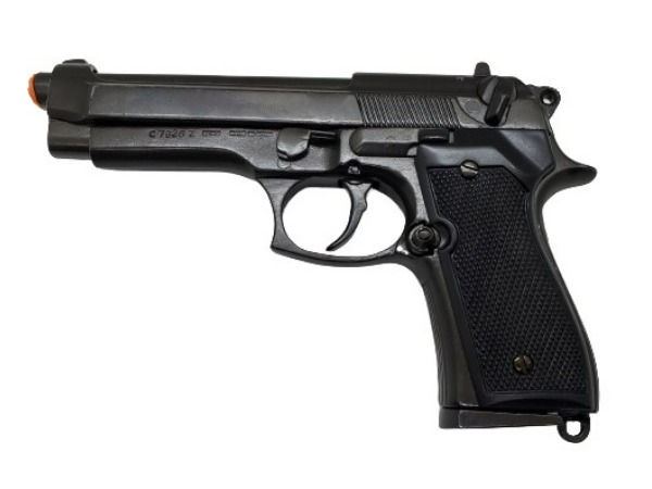 Denix Military Beretta M92 Non-Firing Movie Prop Gun in Black left