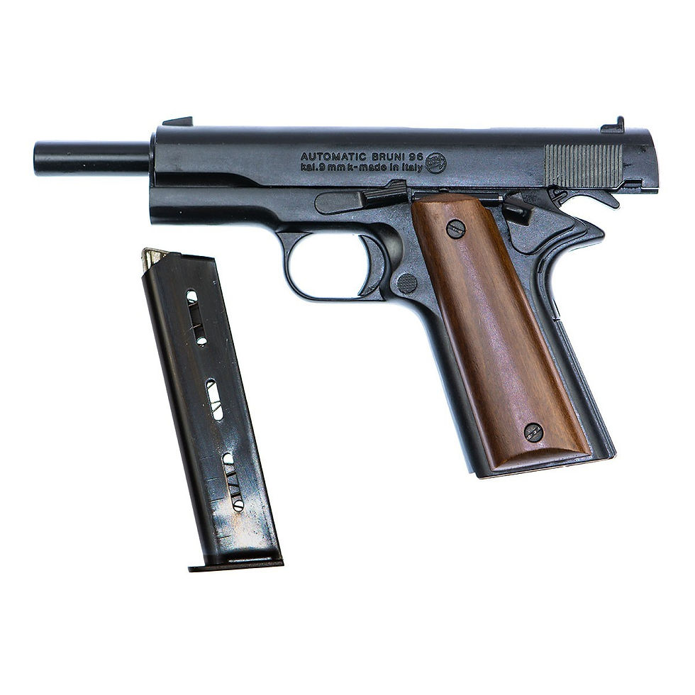 Miniatura: Bruni M1911 Automatic Top Firing Blank Gun, Black