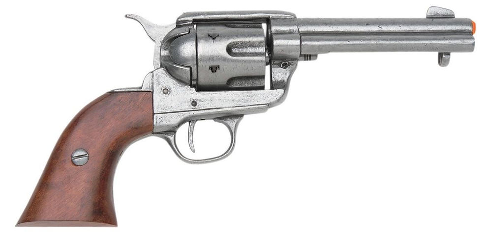 Миниатюра: Denix SAA Colt 1873 Peacemaker 7.5" Barrel Non-Firing Revolver in Antique Finish firing mechanism detail