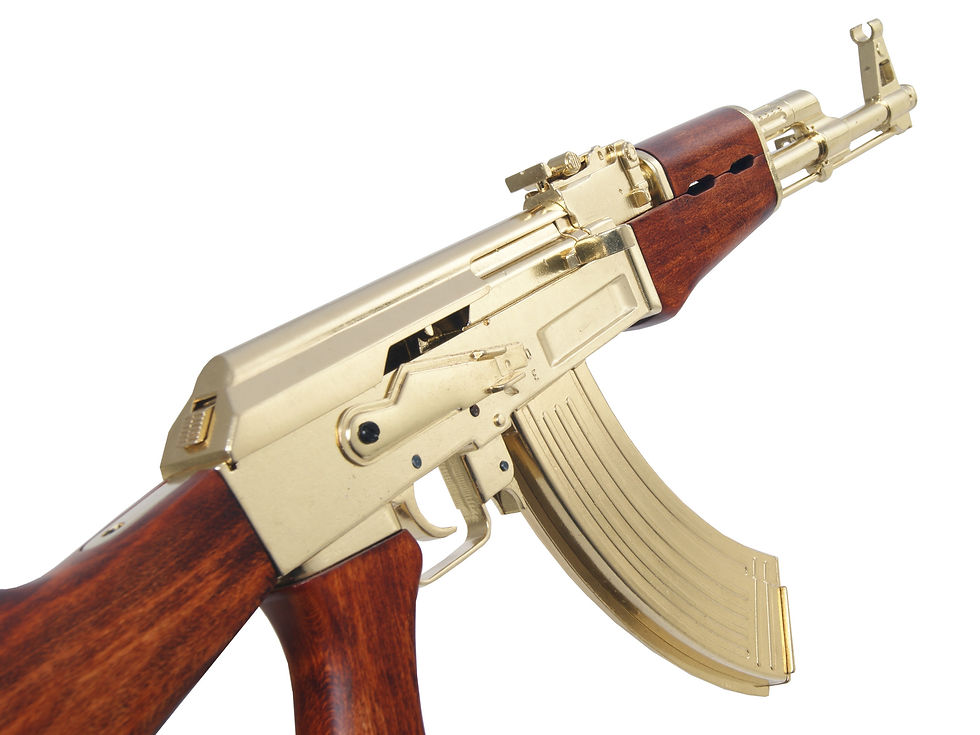 Thumbnail: Gold AK47 "Dictator" Non-Firing Replica Prop Gun with Working Parts