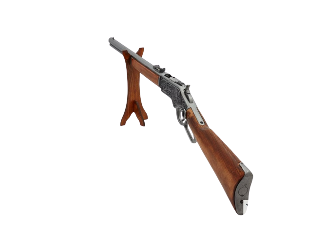 Miniaturebillede: Denix Winchester 1873 Silver Engraved Lever Action Non Firing Rifle