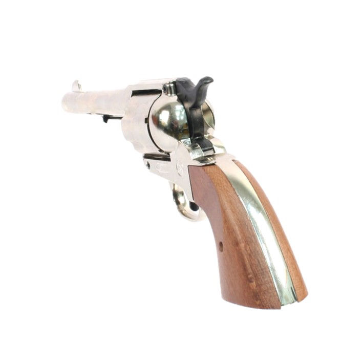 Miniaturebillede: Bruni 1873 Fast Draw Blank Firing Revolver in Nickel Finish