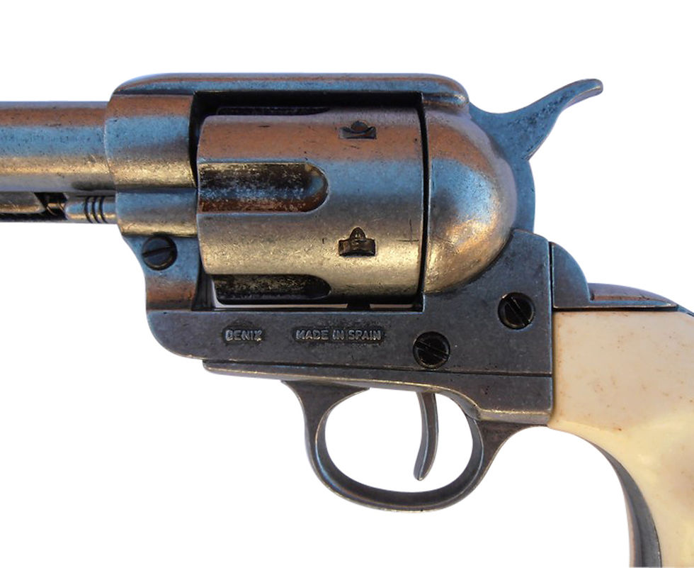 Hình thu nhỏ: M1873 SAA Non-Firing Revolver, Grey With Ivory Grips
