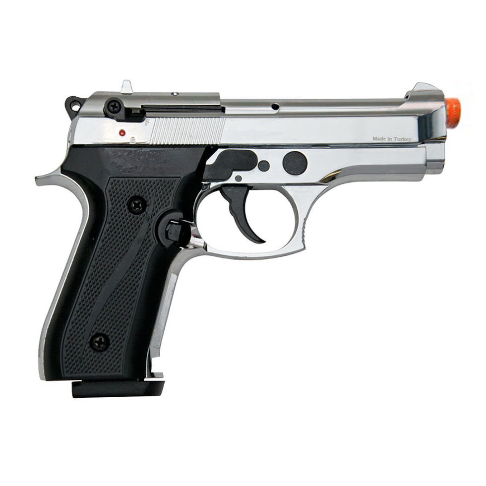 EKOL Jackal Dual Compact 9mm Automatic Blank Gun, Nickel