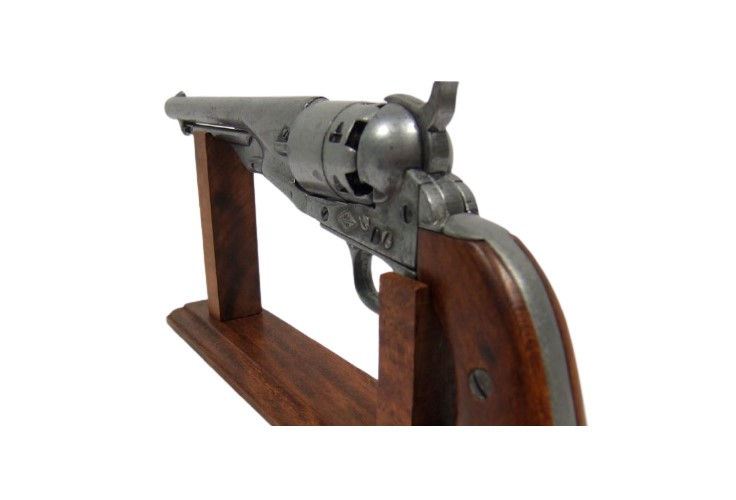 الصورة المصغرة: Denix 1860 American Civil War Army Non Firing Revolver in Antique Grey back left side
