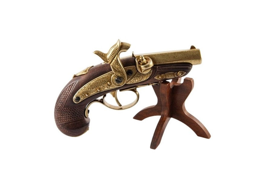 Miniatura: Civil War Philadelphia Derringer Cap Firing Replica Brass Finish