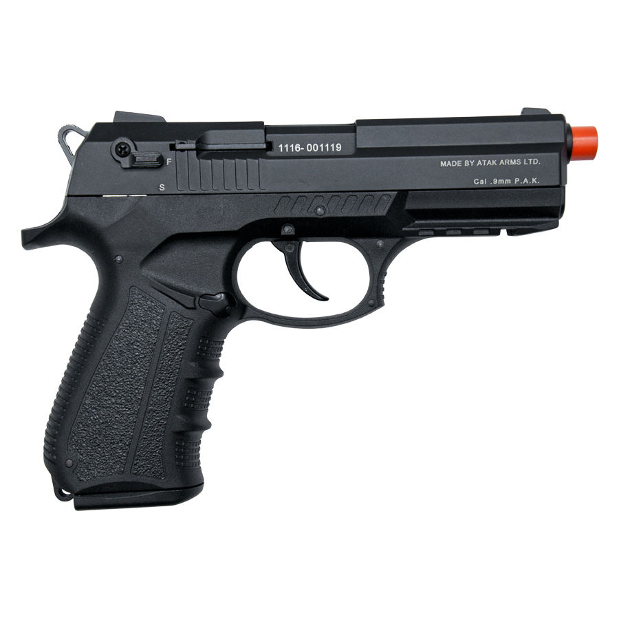 Miniaturebillede: ZORAKI M2918 Semi Automatic 9mm Front Firing Blank Gun, Black