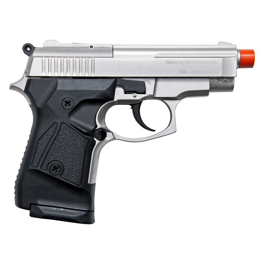 Zoraki M914 9mm Full Automatic Front Firing Blank Gun, Satin