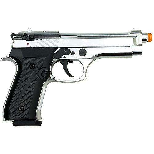 EKOL Jackal Dual Automatic 9mm Front Firing Blank Gun, Nickel