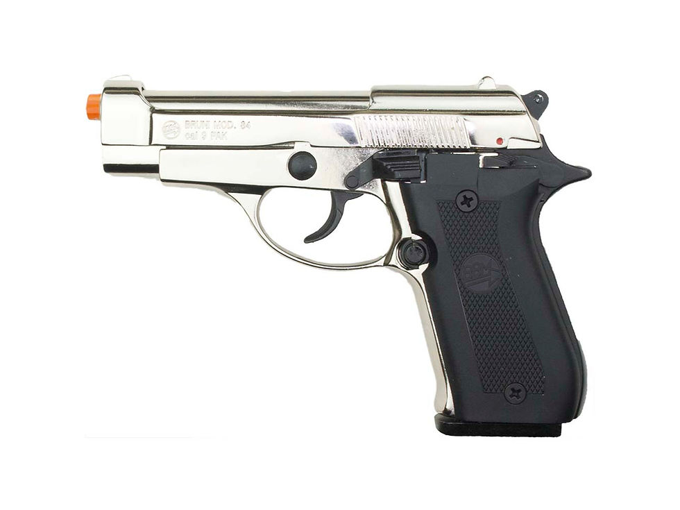 Bruni M84 Semi-Auto Front Firing Blank Gun, Nickel