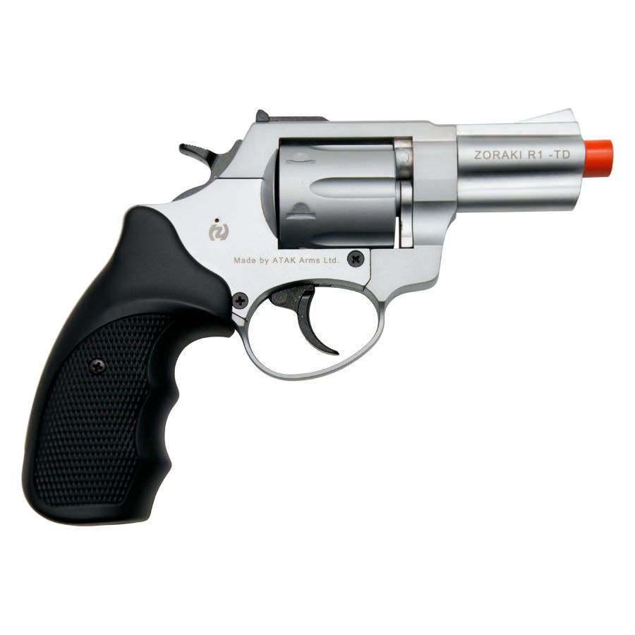 ZORAKI R1 2.5-Inch Barrel Front Firing Blank Revolver, Silver