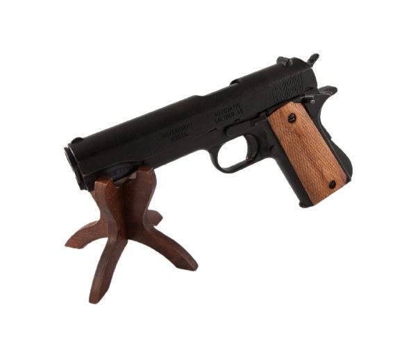 Hình thu nhỏ: Denix Colt 1911A1 Non-Firing Replica Gun with Light Wood Grips