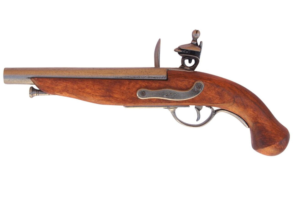 Thumbnail: Denix 18th Century Pirate Non Firing Flintlock Pistol left side