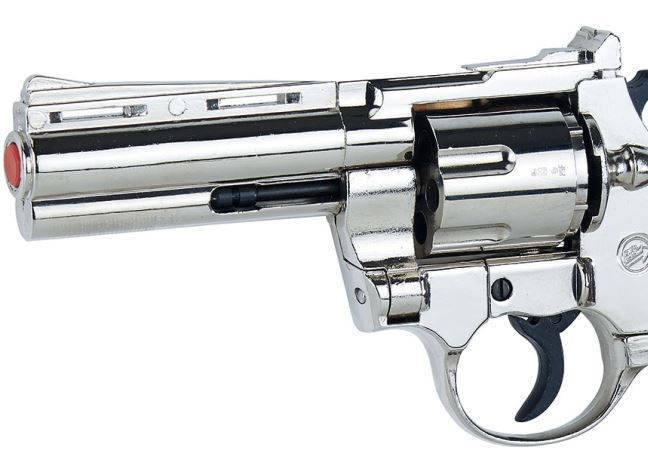 Miniaturebillede: Bruni 9mm Magnum Blank Firing Revolver in Nickel Finish