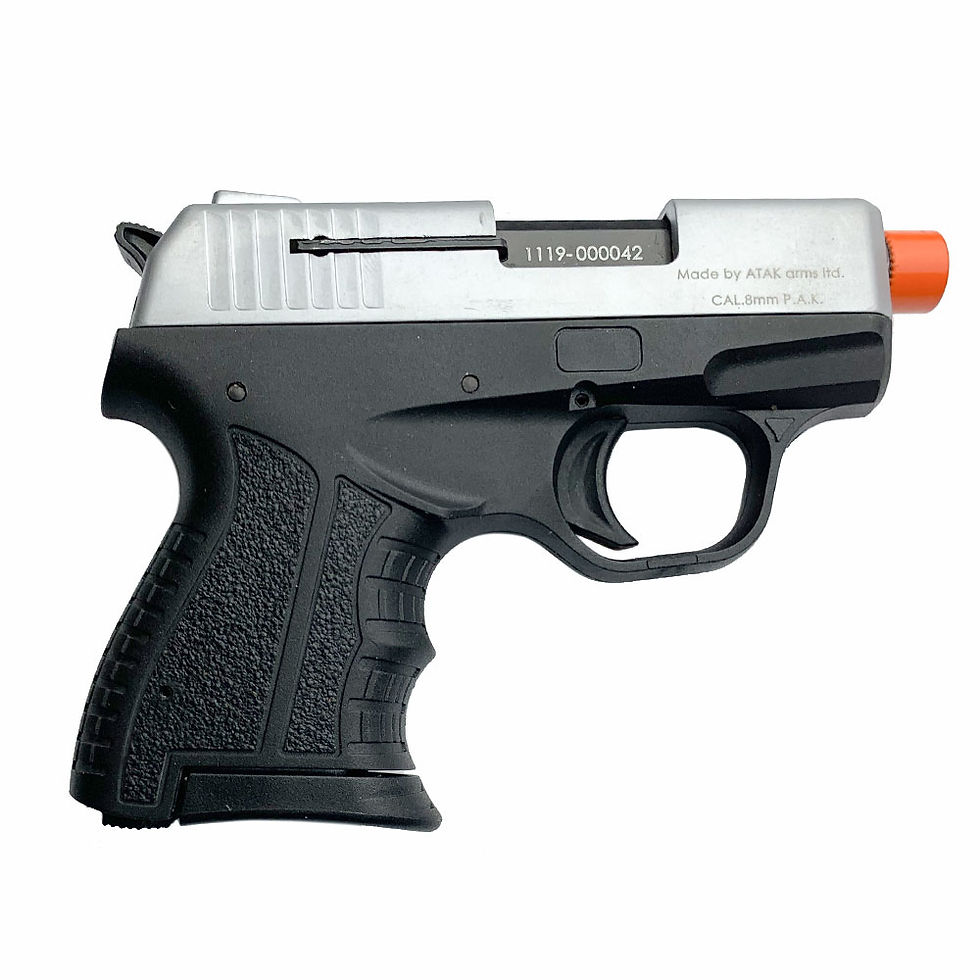 Zoraki M807 8mm Front Firing Blank Gun, Silver