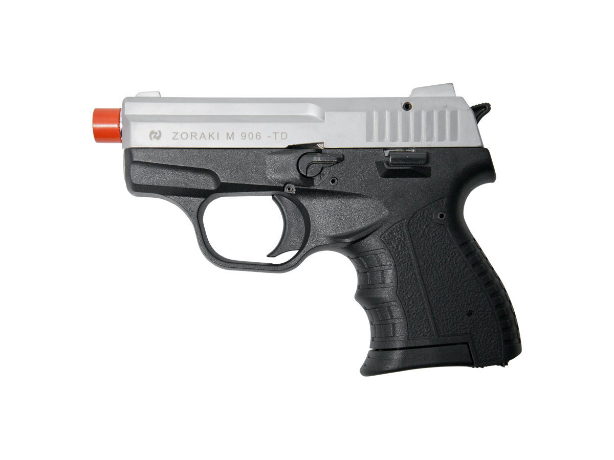 Zoraki M906 Semi Automatic 9mm Front Firing Blank Gun, Silver