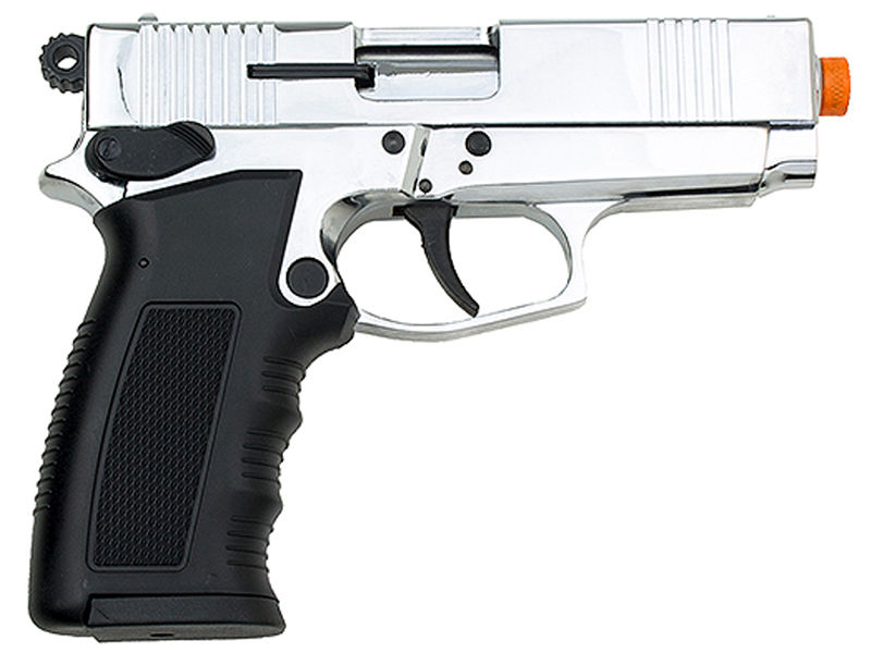 EKOL SAVA Magnum 9mm Semi Automatic Front Firing Blank Gun, Chrome