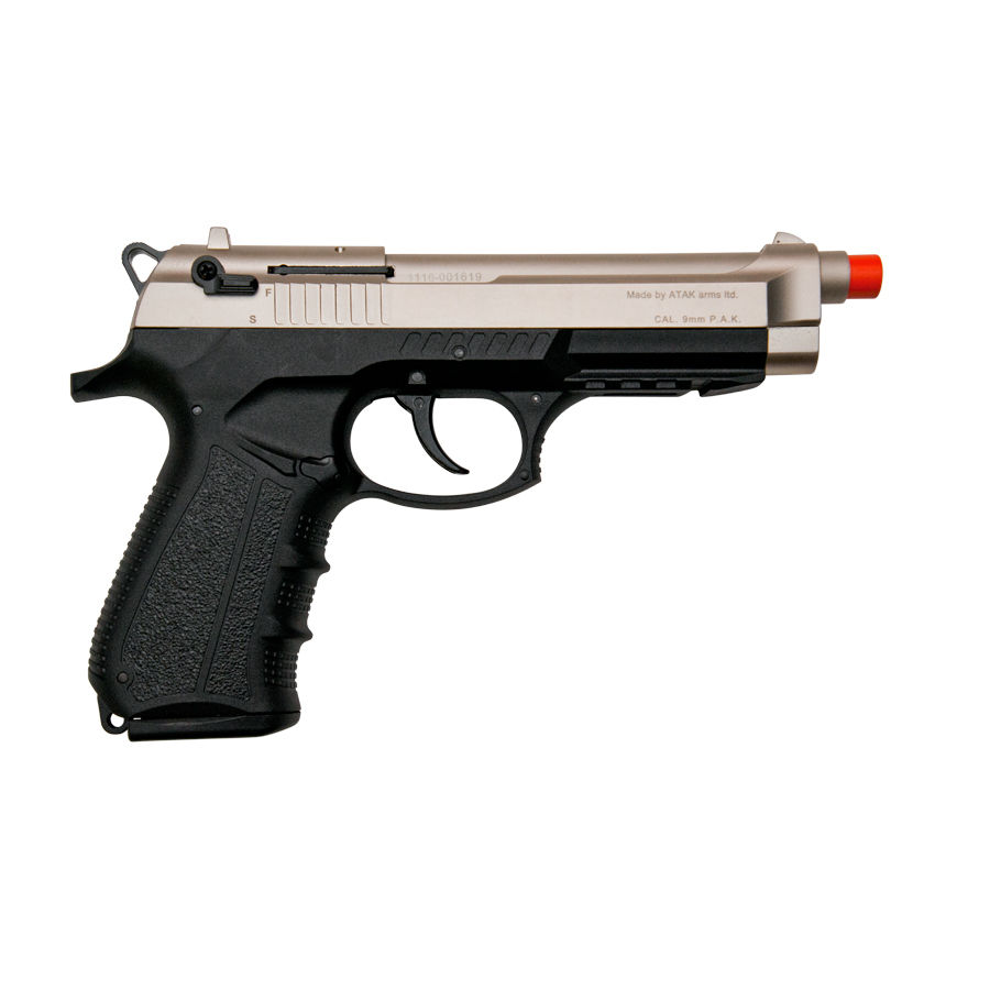 الصورة المصغرة: Zoraki M918 Semi Automatic Front Firing Blank Gun, Satin