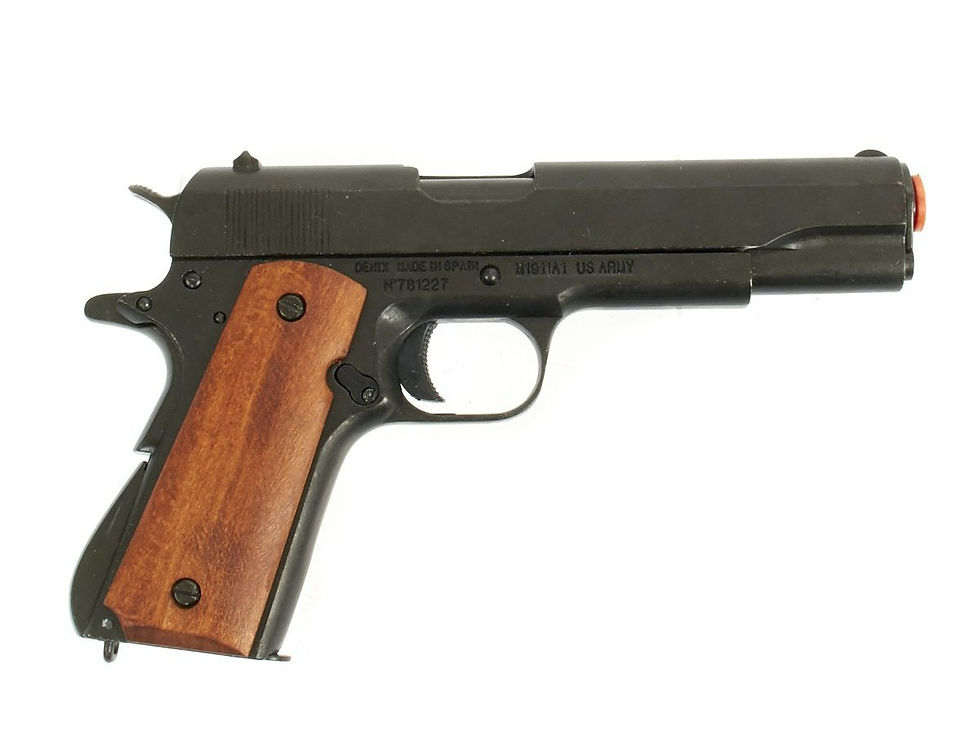 Denix Colt 1911A1 Non-Firing Replica Prop Gun with Wood Grips right side