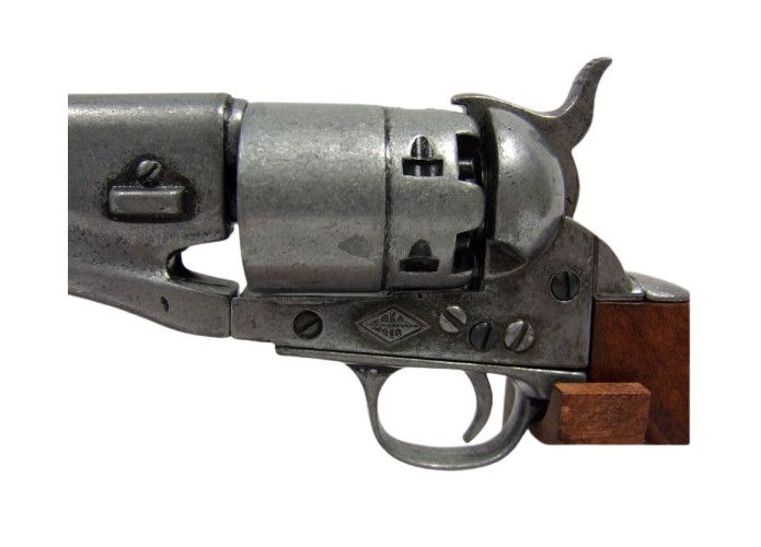 サムネイル： Denix 1860 American Civil War Army Non Firing Revolver in Antique Grey drum view