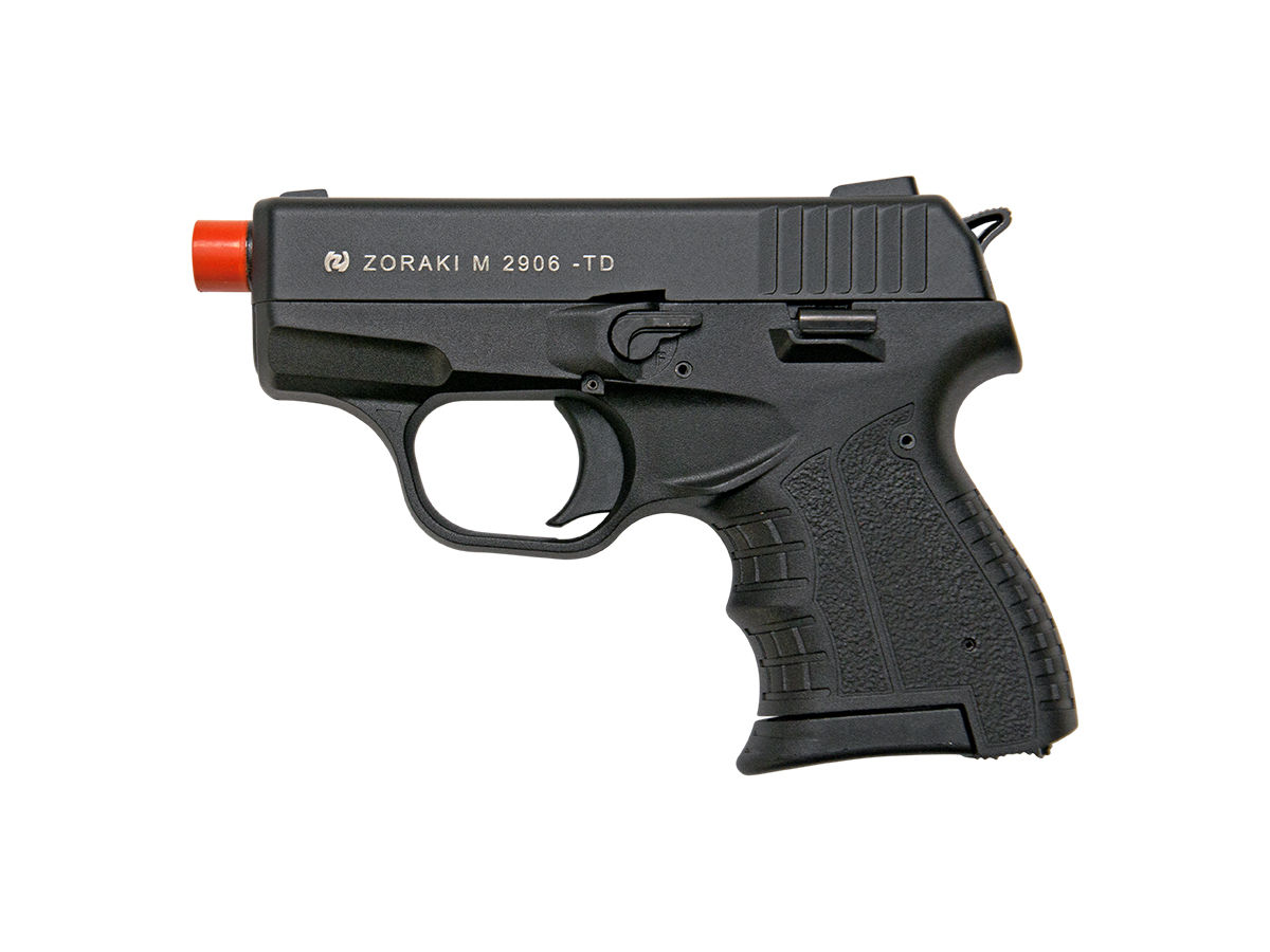 ZORAKI M2906 9mm Semi Automatic Front Firing Blank Gun, Black