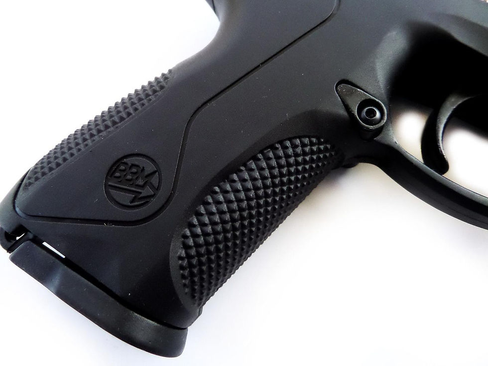 Hình thu nhỏ: Bruni 9mm P4 Storm Blank Firing Gun in Nickel Finish