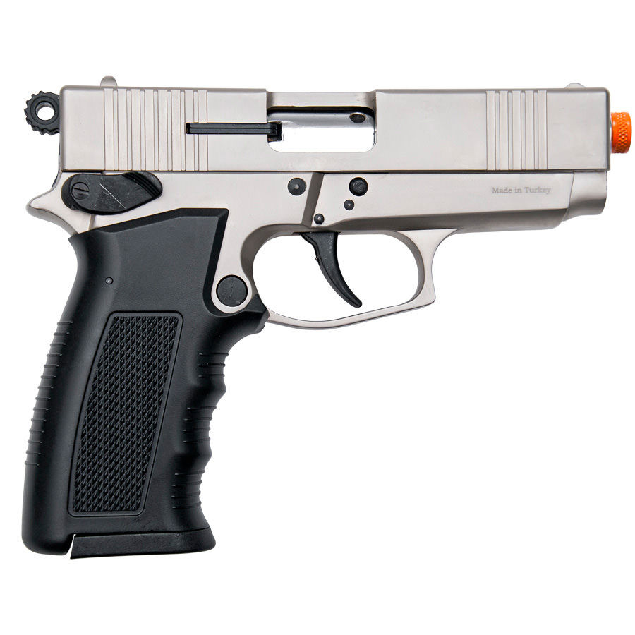 EKOL SAVA Magnum 9mm Semi Automatic Front Firing Blank Gun, Satin