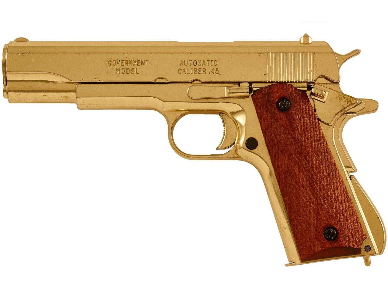 Denix 1911A1 Field Strippable Non-Firing Gun in Gold Finish left side