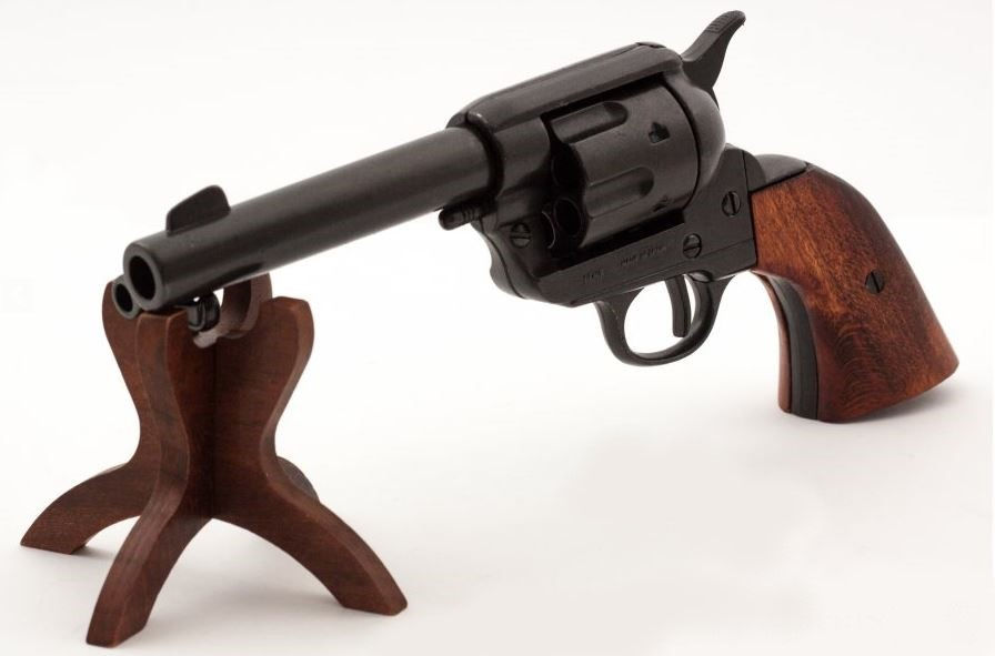 Thumbnail: Denix M1873 Fast Draw Six Shooter Non-Firing Revolver in Black Finish