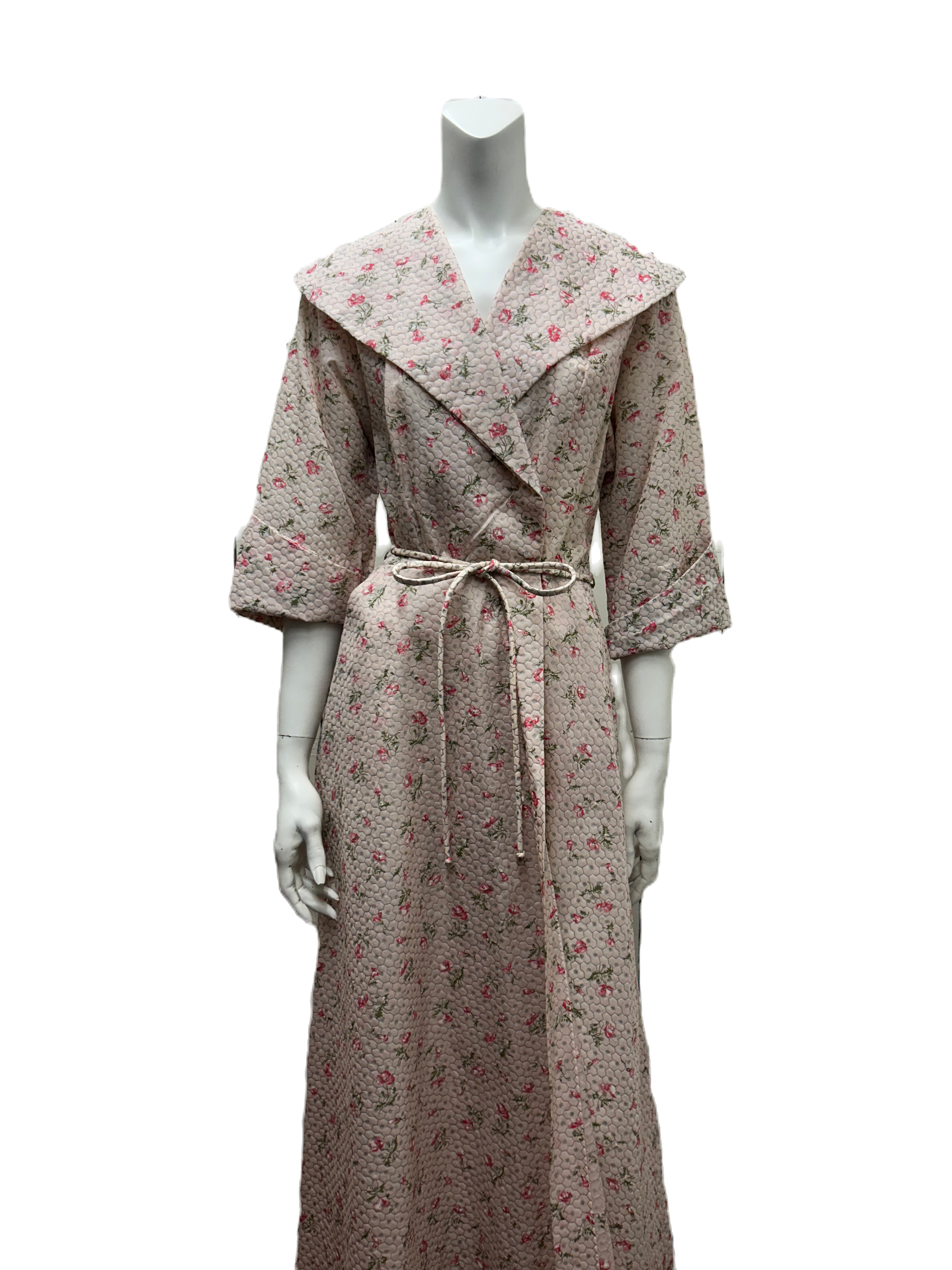 Light Pink Floral Dressing Gown