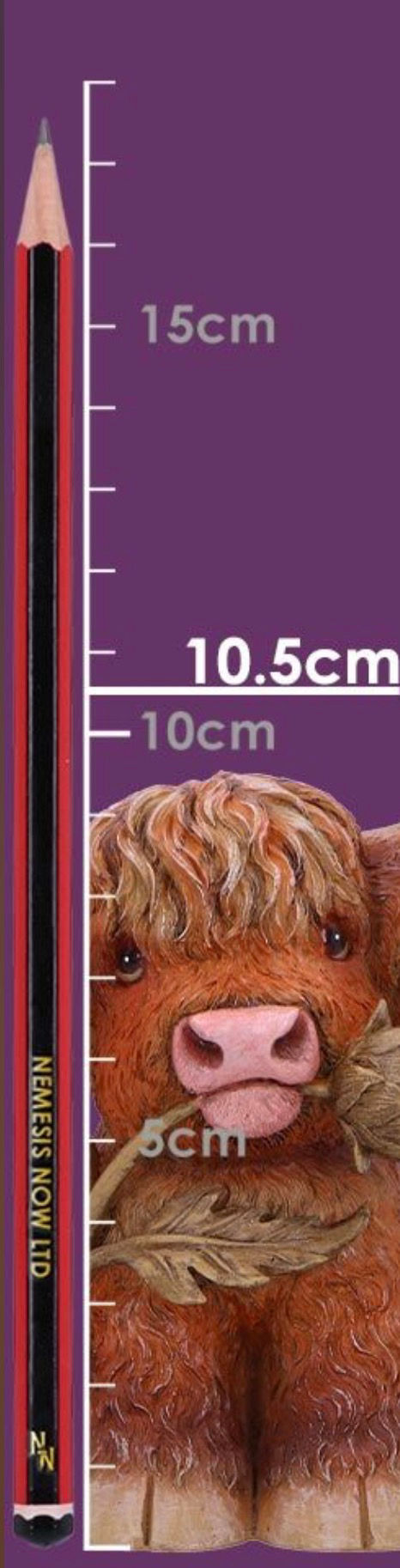 Thumbnail: Highland Cow with Thistle Figurine 10.5cm
