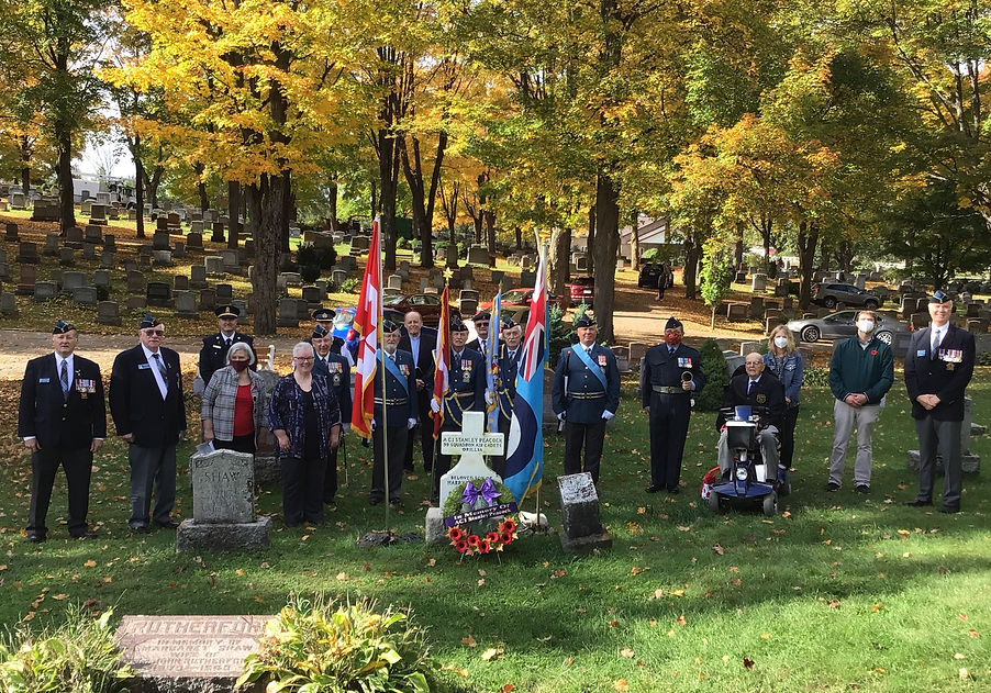 211001 - Participants at the AC1 Stanley Peacock's Memorial Service, Orillia, 13 Oct 2021.