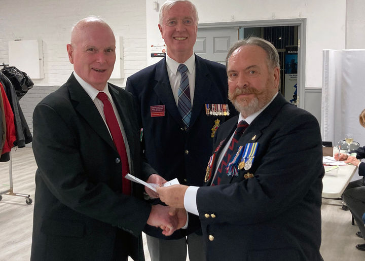 240203 - Bill Sergeant and President Paul Pirie inducting new VCB member Pete Evans into the VCB - 22 Feb 2024.JPG