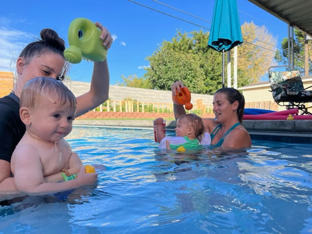 Parent Tot class. Getting familiar with water through play and alone time with a parent.