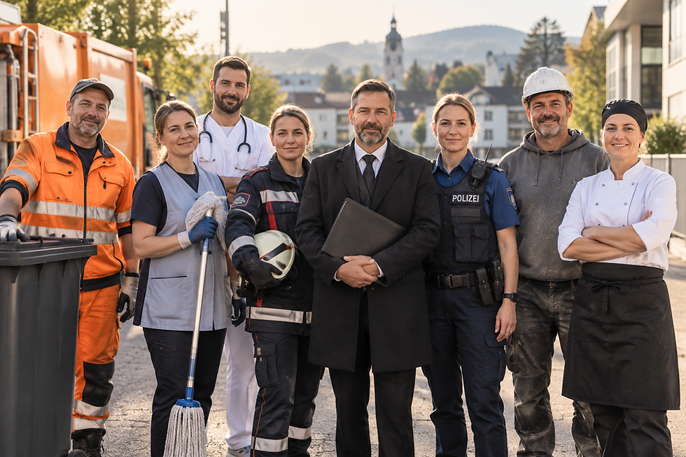 Berufsleute von unterschiedlichen Branchen