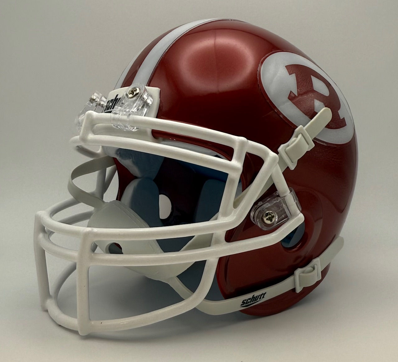 Warner Robins Demons HS 2002(GA) Metallic Red Helmet (GA) Schutt Mini Helmet