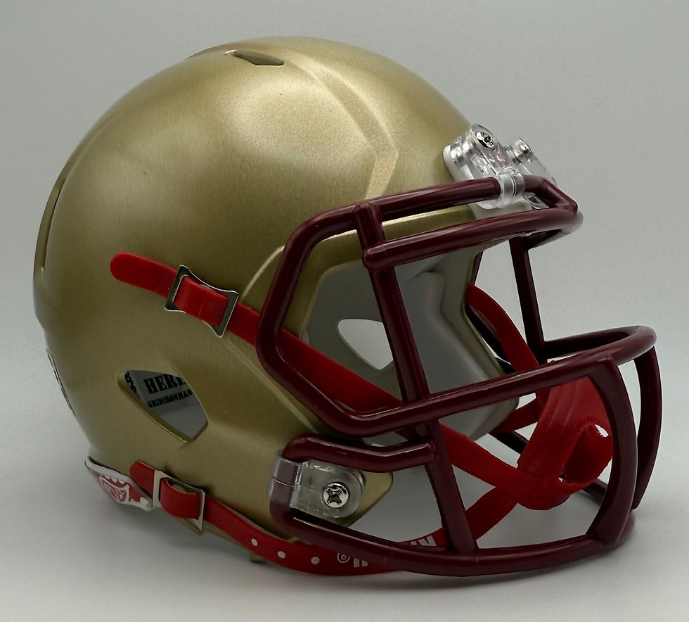 Thumbnail: Boston College Eagles Red Bandana 2021 to 2025 Riddell Speed Mini Helmet
