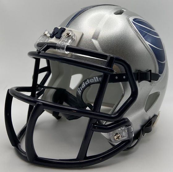 customizable miniature football helmets Acrylic Four Helmet Display Case Mirror Case / Black Base and mask color options CUSTOM MINI HELMETS Fantasy