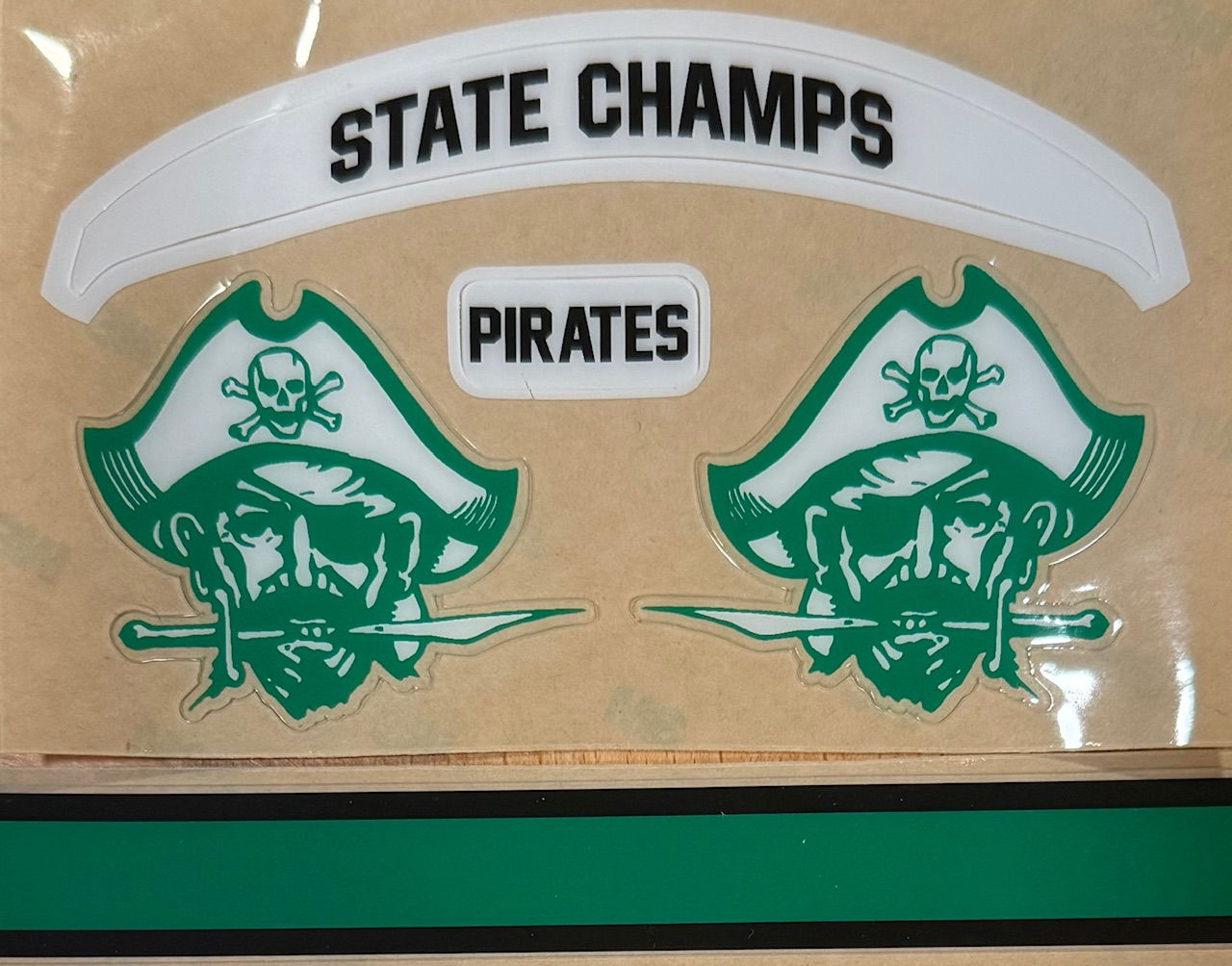 Oceanside Pirates HS 1987-2018 (CA) Mini Helmet Decal Set