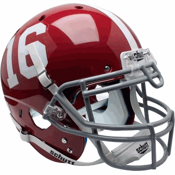 Alabama Crimson Tide Authentic Schutt XP #16 Full Size Football Helmet |  Gridiron Man Cave