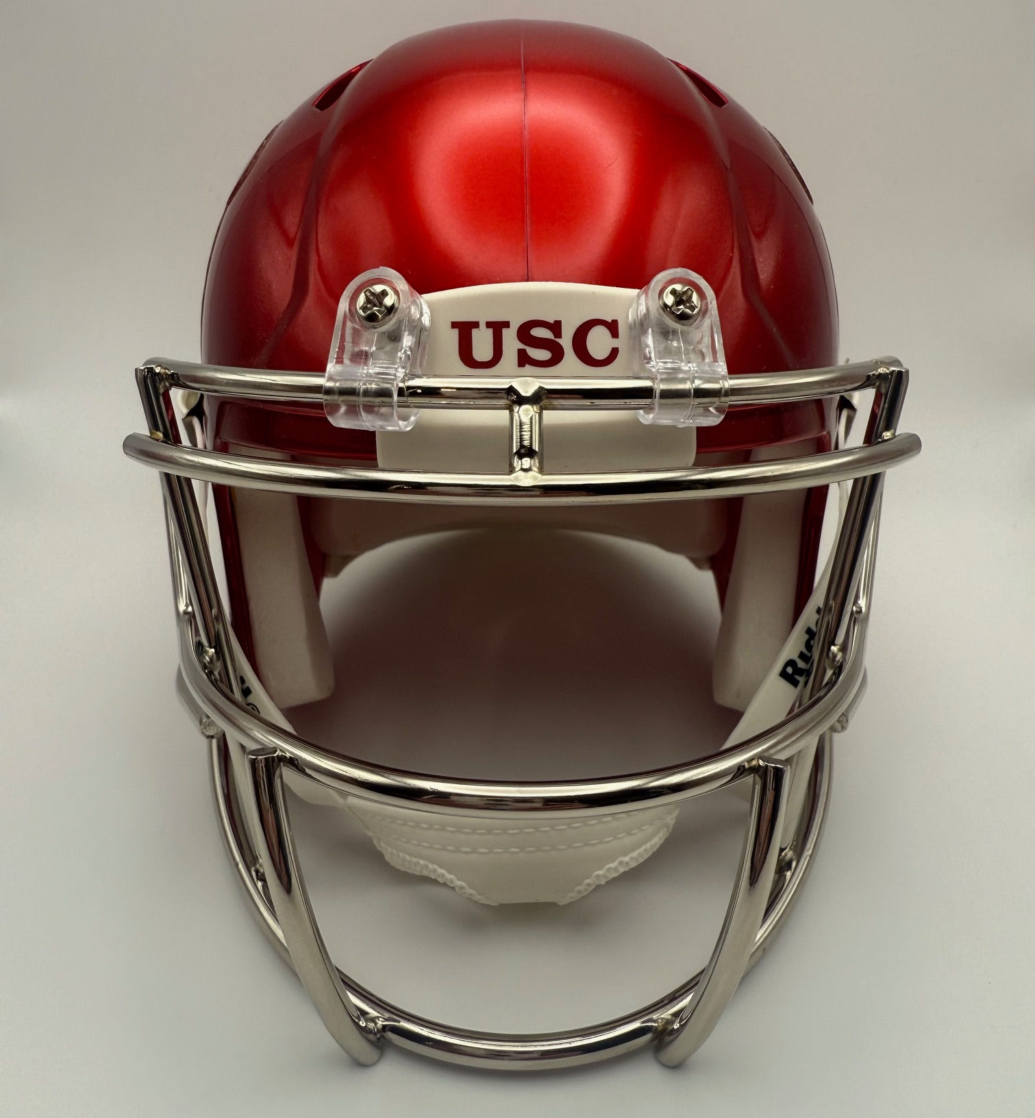 Chrome Silver Metal Riddell Speed Mini Football Helmet Mask