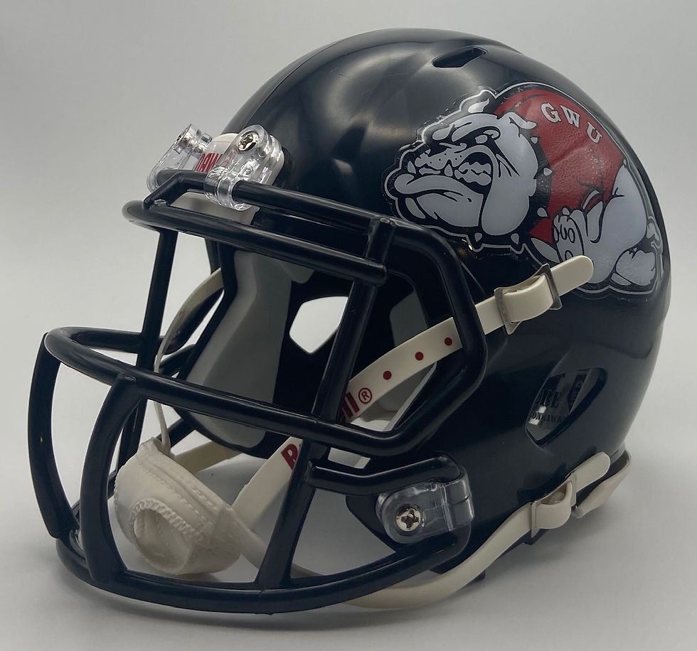 Thumbnail: Gardner Webb Bulldogs Gloss Black 2010-2011 Riddell Speed Mini Helmet