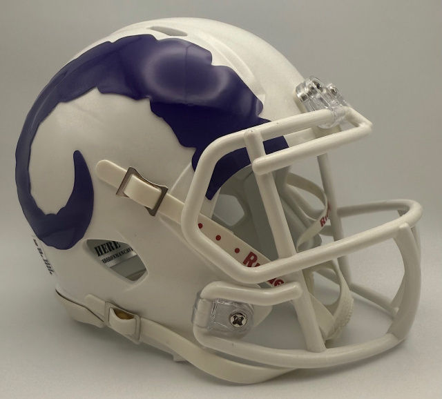 Thumbnail: Cornell College Style Purple Ram Horns Mini Helmet Decals