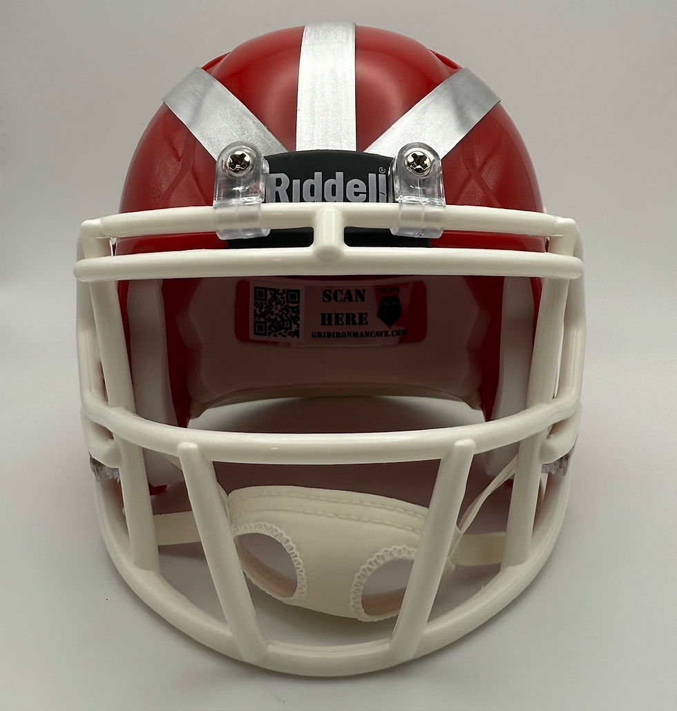Thumbnail: Mater Dei Monarchs HS 2018 (CA) Chrome Stripes Riddell Speed Mini Helmet