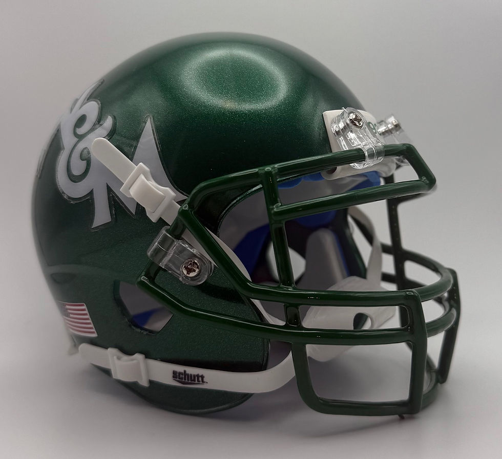 WILLIAM & MARY 2021 Metallic Green Schutt XP Helmet