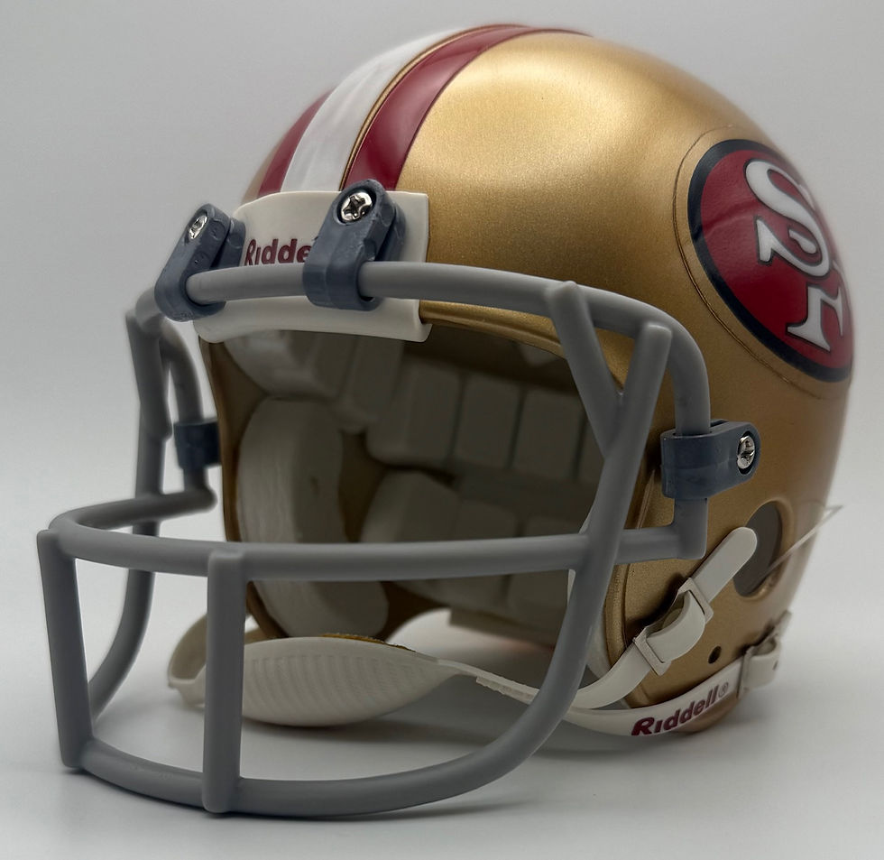 Thumbnail: San Francisco 49ers 1989-1995 Riddell VSR4 Mini Football Helmet
