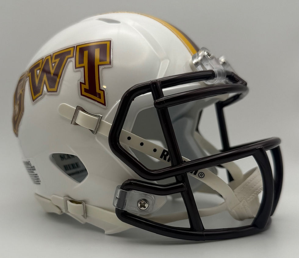 Thumbnail: Southwest Texas State Bobcats 1984-1989 & 2018 Riddell Speed Mini Helmet