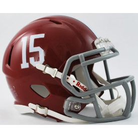 Thumbnail: Alabama Crimson Tide Riddell Speed Football Helmet with Custom Number up grade