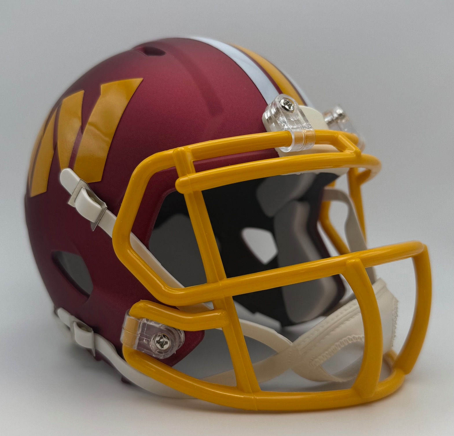 Washington Commanders 2025 Alternate On-Field Mini Riddell Speed Helmet Anodize
