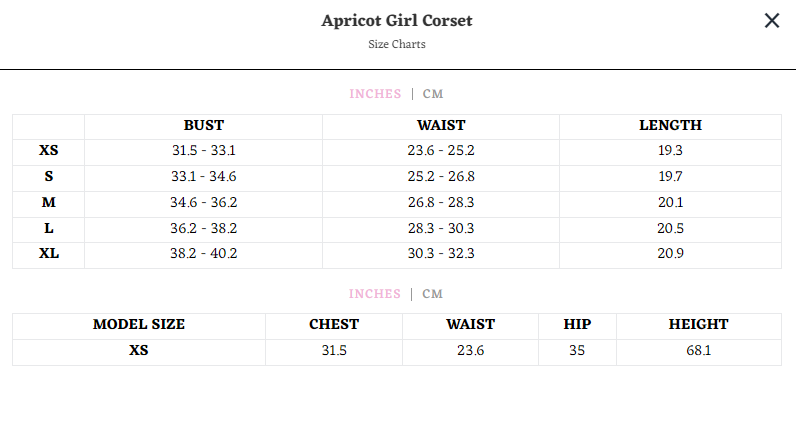 Thumbnail: Apricot Girl Corset